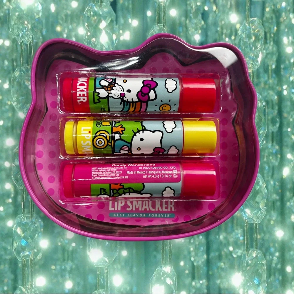 Lip Smacker Hello Kitty Lip Balm Set with collectors Tin